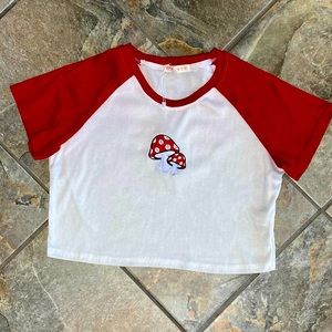 ROMWE Shroom crop top